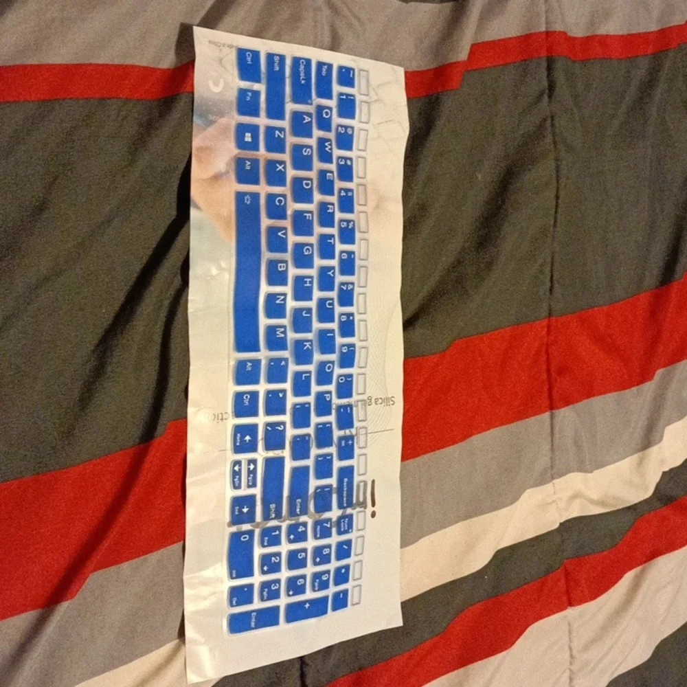 Blue Silicone Keyboard Cover